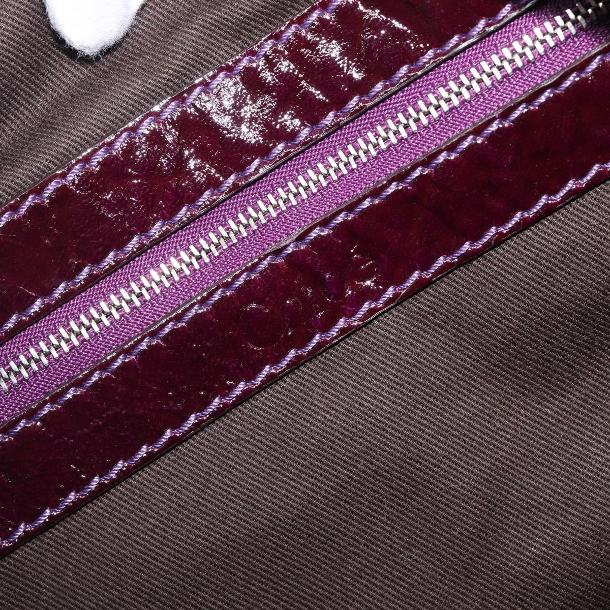 Chloe Paddington Hand Bag Patent 2way Purple Gold Tone Auth BA15334A