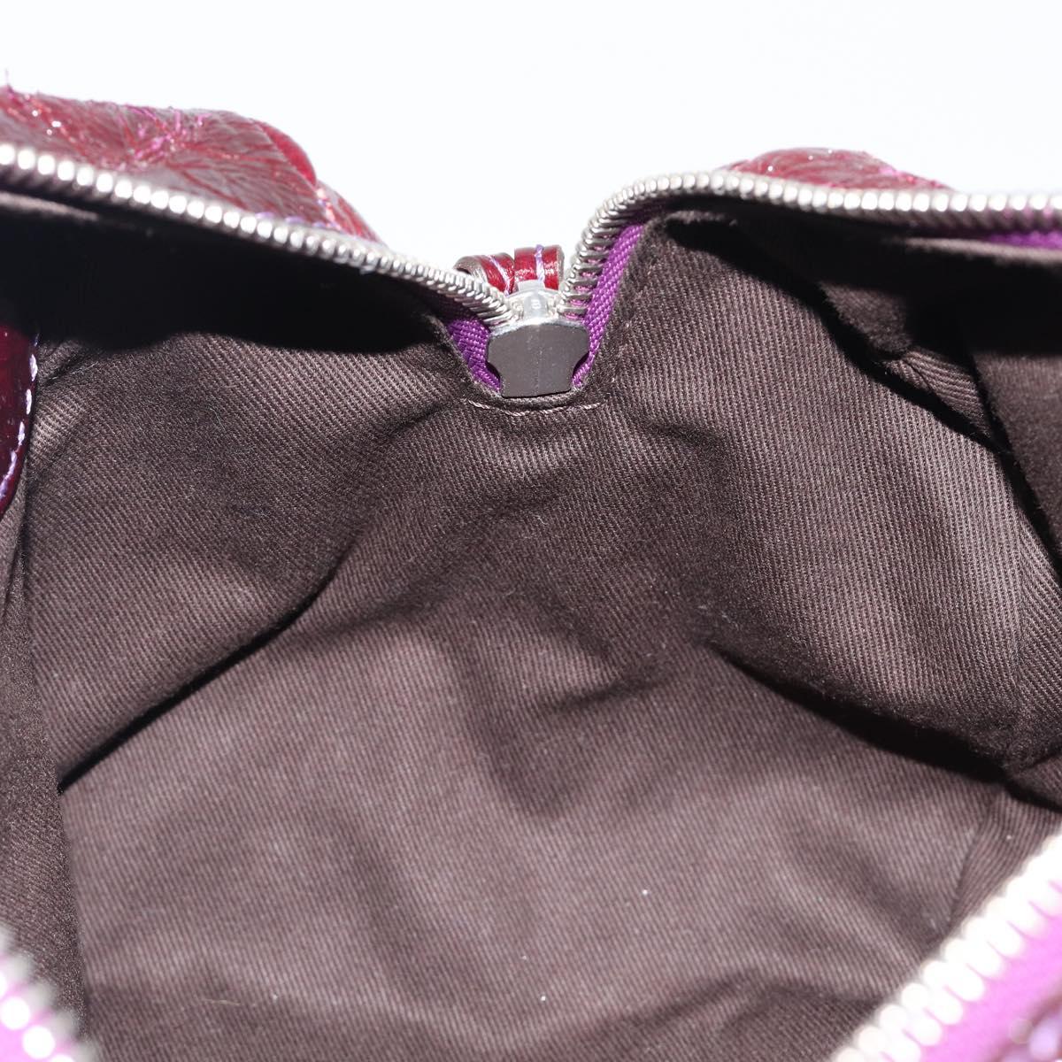 Chloe Paddington Hand Bag Patent 2way Purple Gold Tone Auth BA15334A