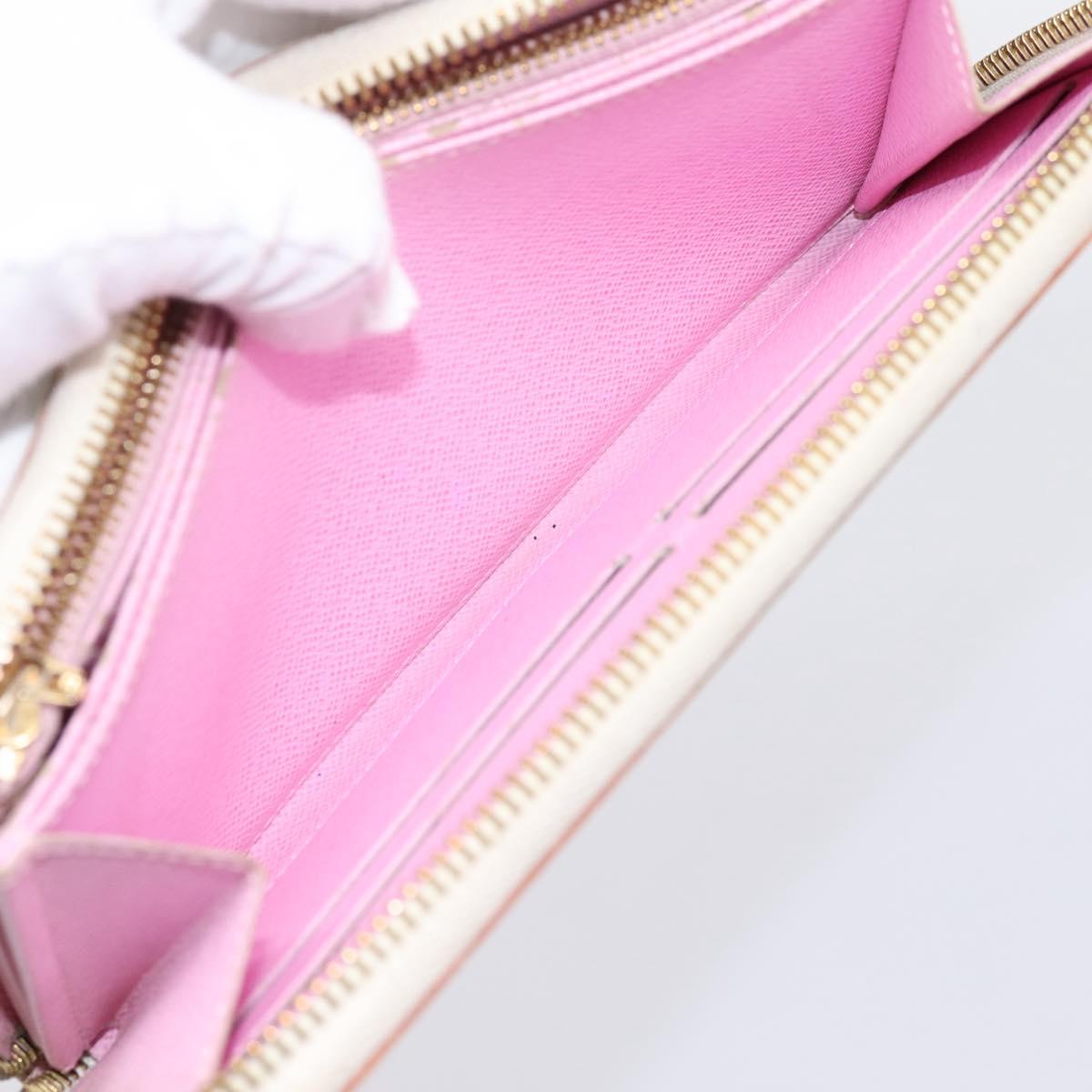 LOUIS VUITTON Monogram Multicolor Zippy Wallet White M60241 LV Auth BA15336