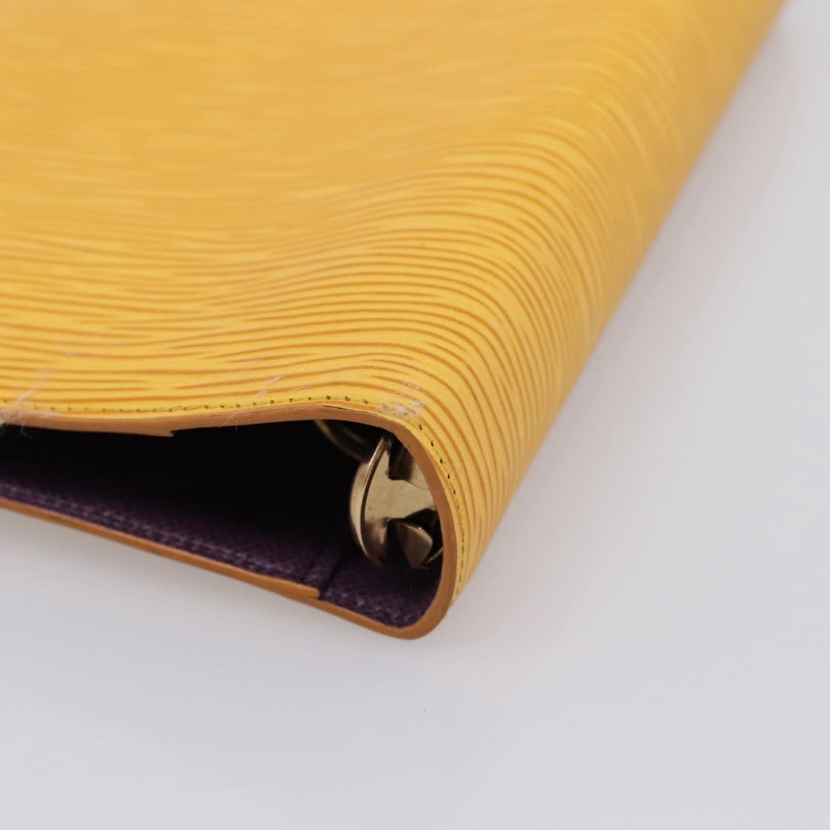LOUIS VUITTON Epi Agenda MM Day Planner Cover Yellow R20049 LV Auth BA15337