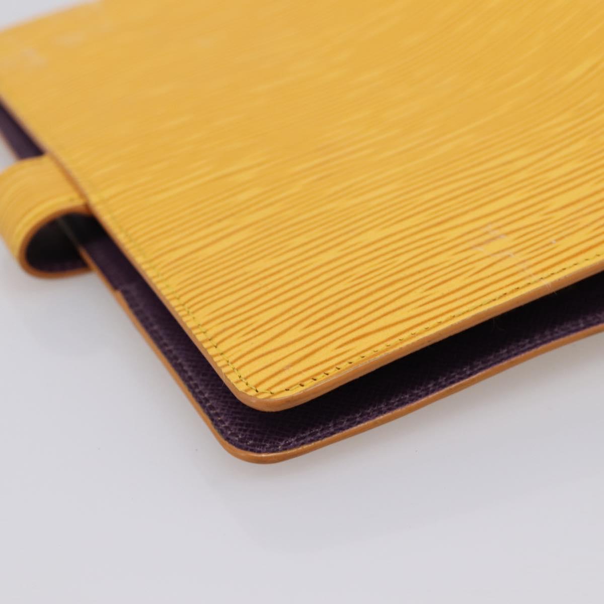 LOUIS VUITTON Epi Agenda MM Day Planner Cover Yellow R20049 LV Auth BA15337