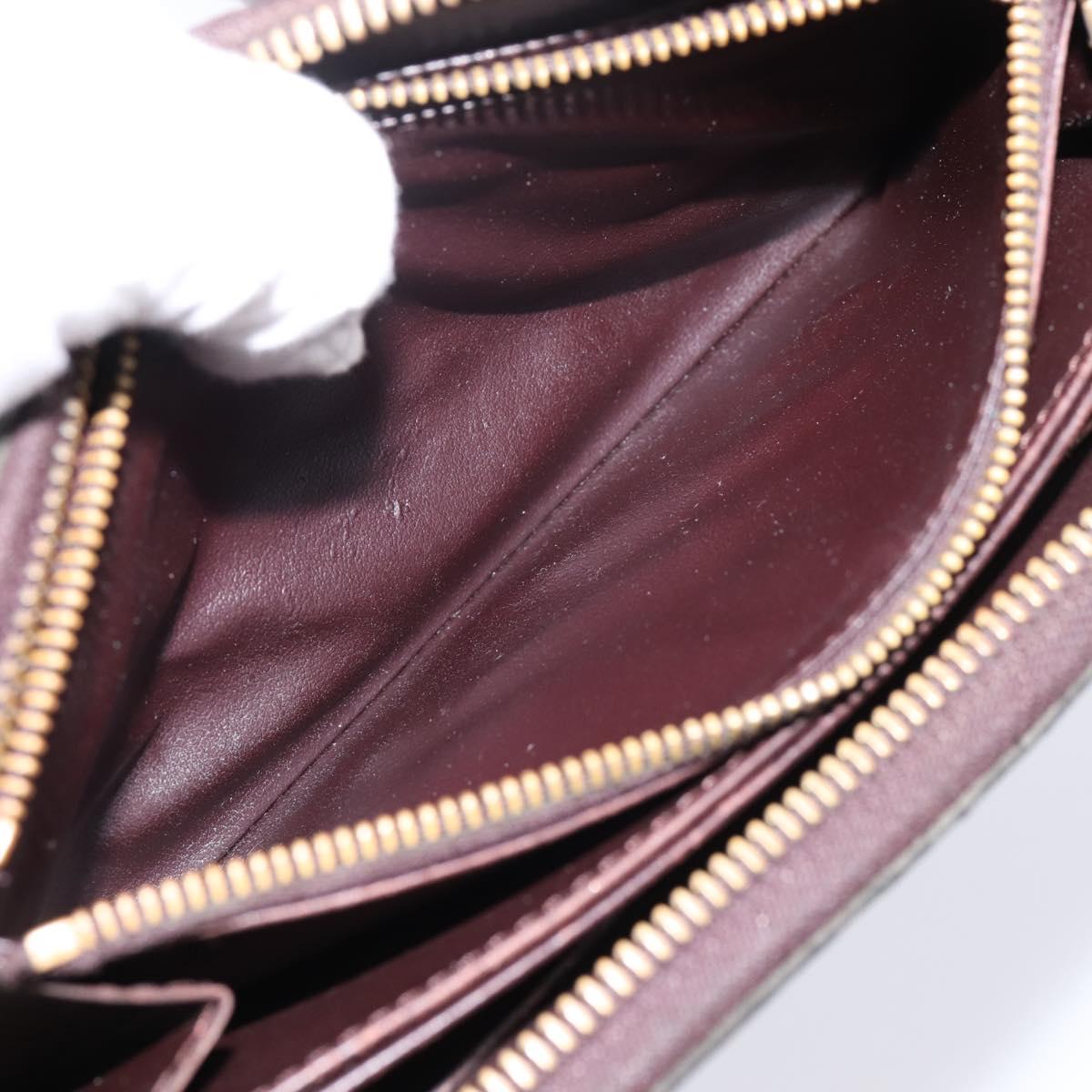 LOUIS VUITTON Monogram Vernis Zippy Wallet Amarante M93522 LV Auth BA15338