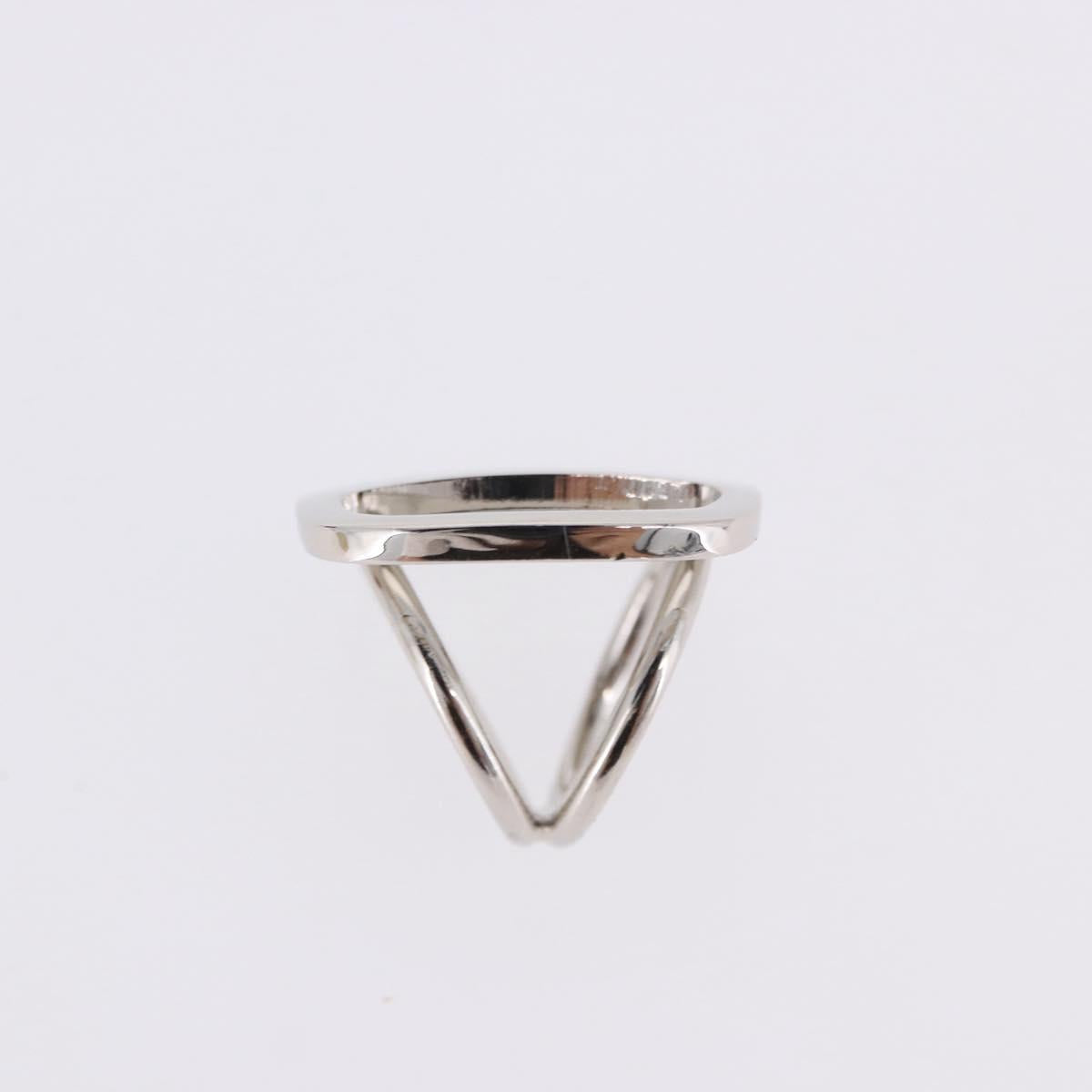 Salvatore Ferragamo Vala Scarf Ring Metal Silver Auth BA15346V
