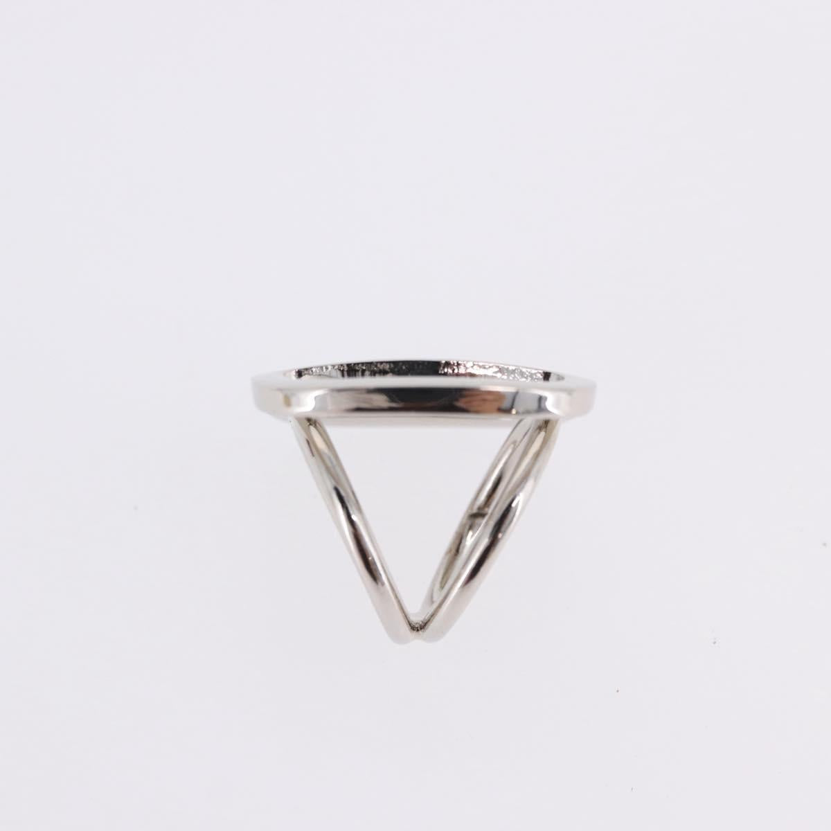 Salvatore Ferragamo Vala Scarf Ring Metal Silver Auth BA15346V