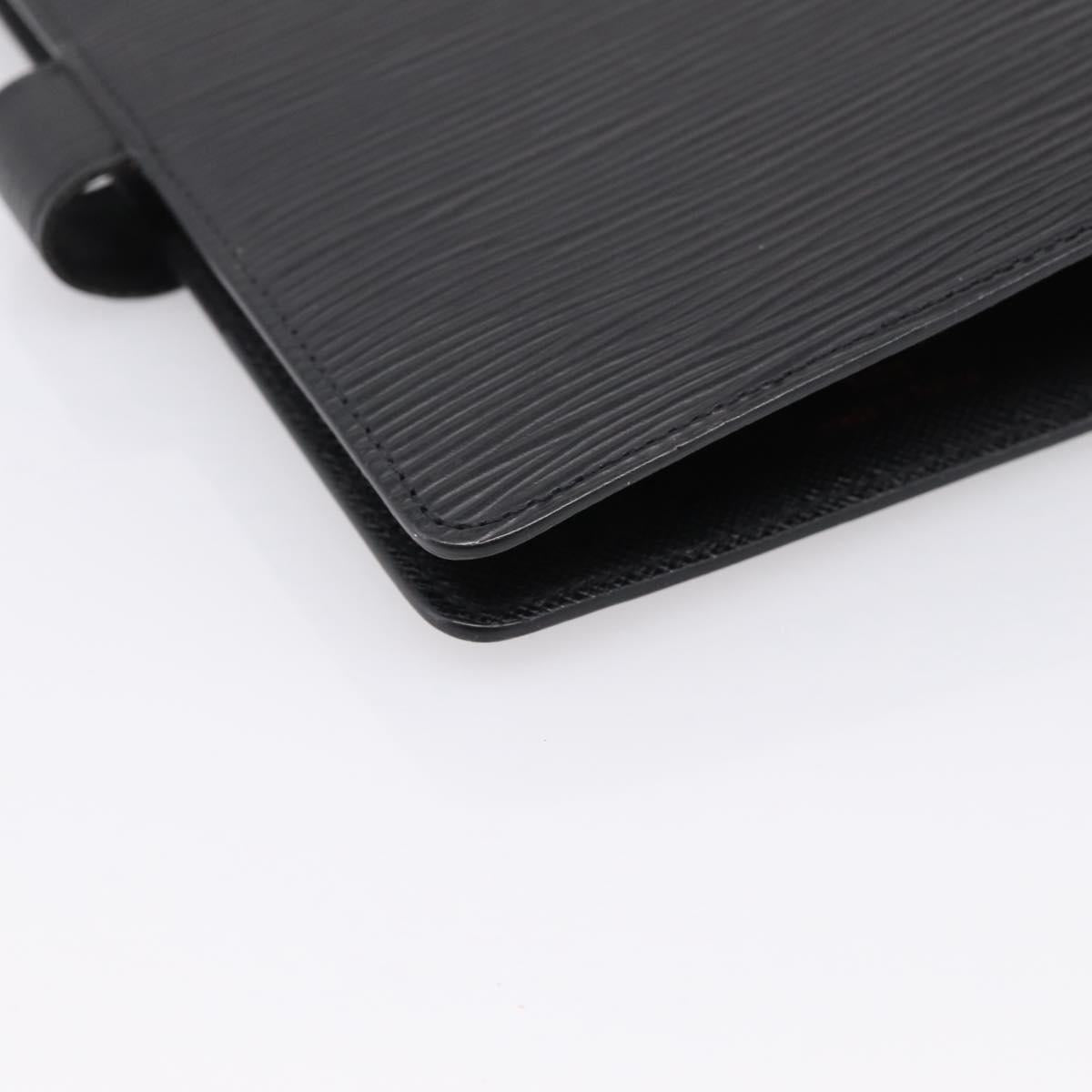 LOUIS VUITTON Epi Agenda MM Day Planner Cover Black R20042 LV Auth BA15349