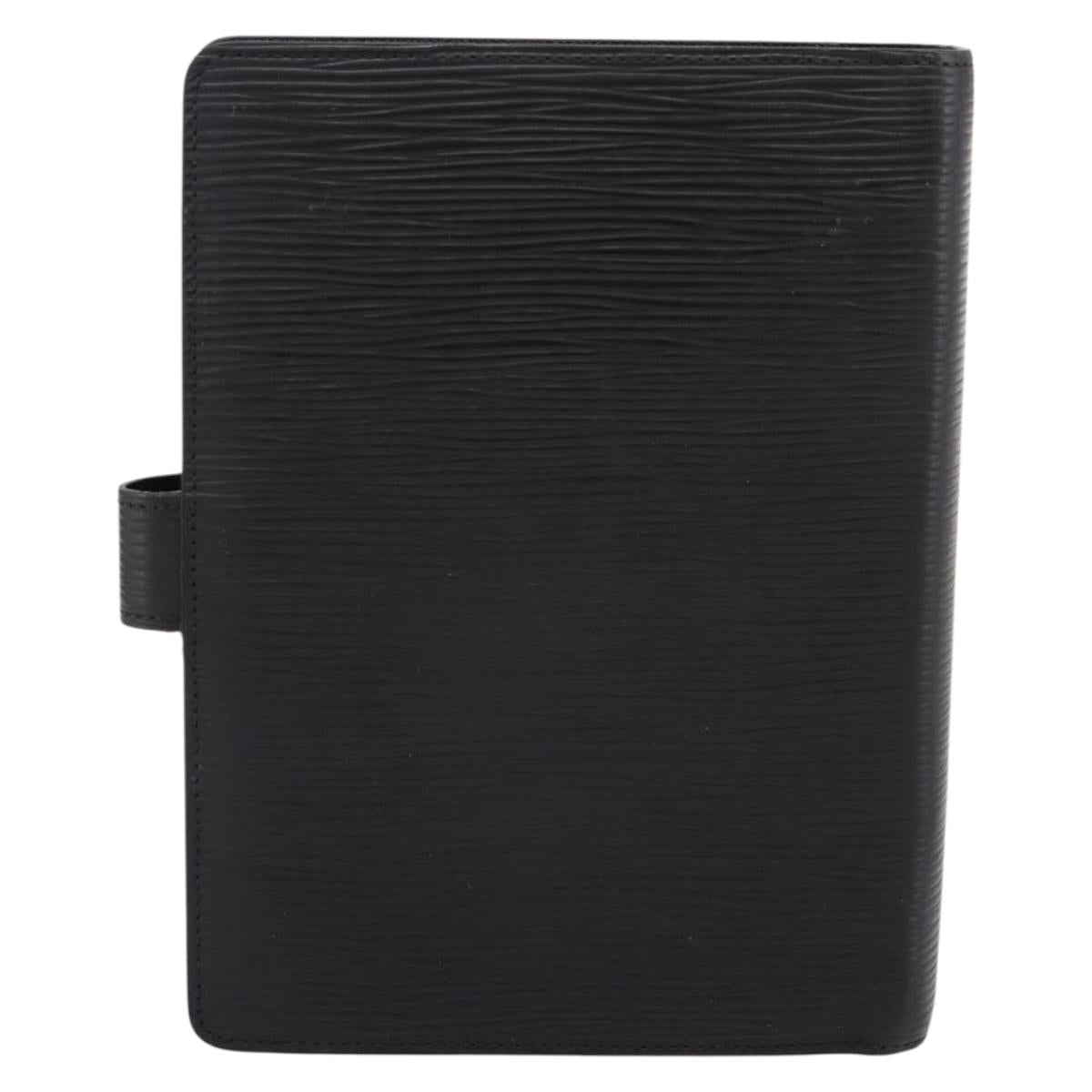 LOUIS VUITTON Epi Agenda MM Day Planner Cover Black R20042 LV Auth BA15349