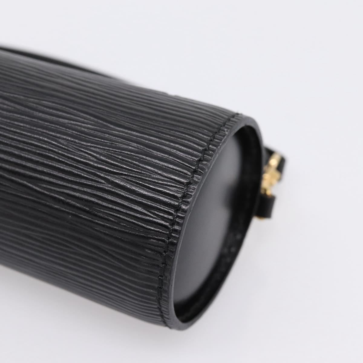 LOUIS VUITTON Epi Soufflot Pouch Black LV Auth BA15354