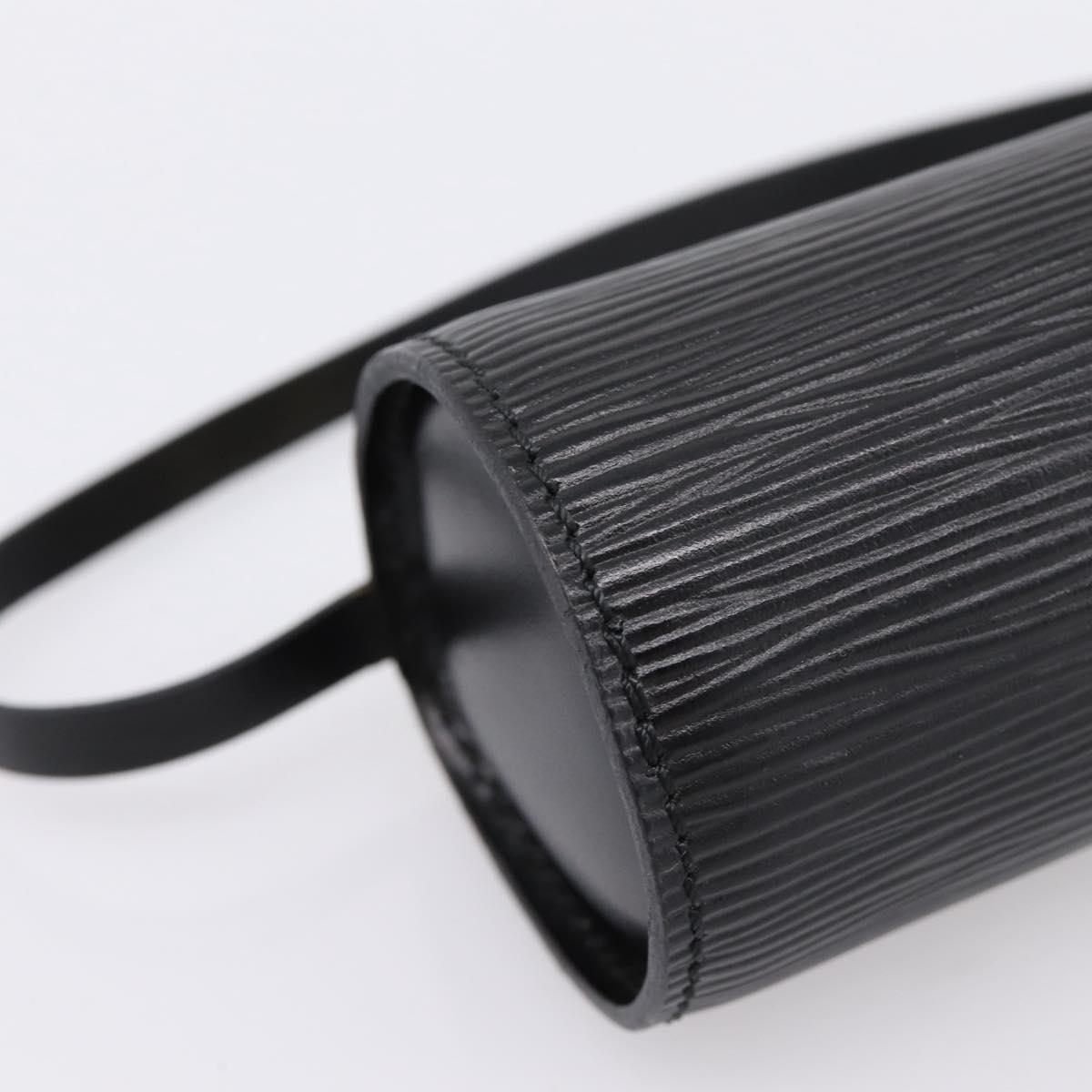 LOUIS VUITTON Epi Soufflot Pouch Black LV Auth BA15354