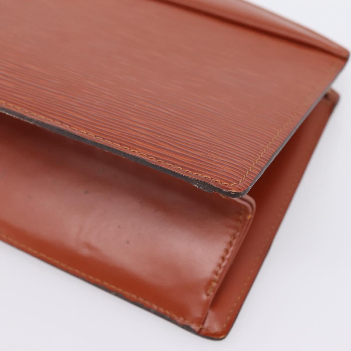 LOUIS VUITTON Epi Trousse Crete Pouch Brown M48403 LV Auth BA15366