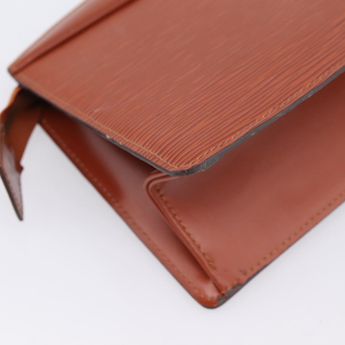 LOUIS VUITTON Epi Trousse Crete Pouch Brown M48403 LV Auth BA15366