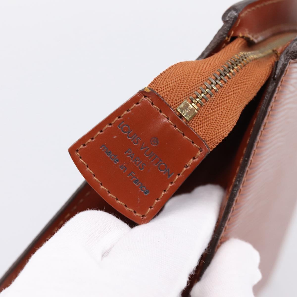 LOUIS VUITTON Epi Trousse Crete Pouch Brown M48403 LV Auth BA15366