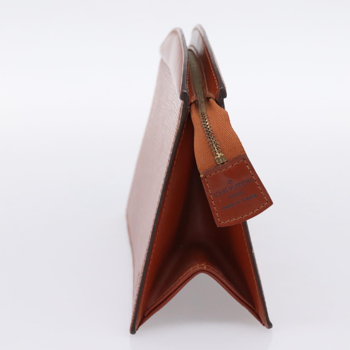 LOUIS VUITTON Epi Trousse Crete Pouch Brown M48403 LV Auth BA15366