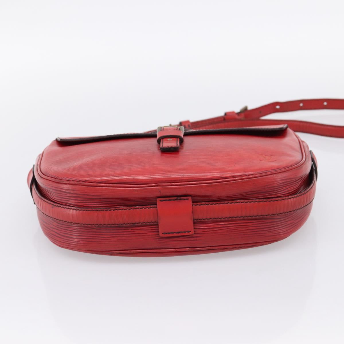 LOUIS VUITTON Epi June Feuille Shoulder Bag Red M52157 LV Auth BA15370