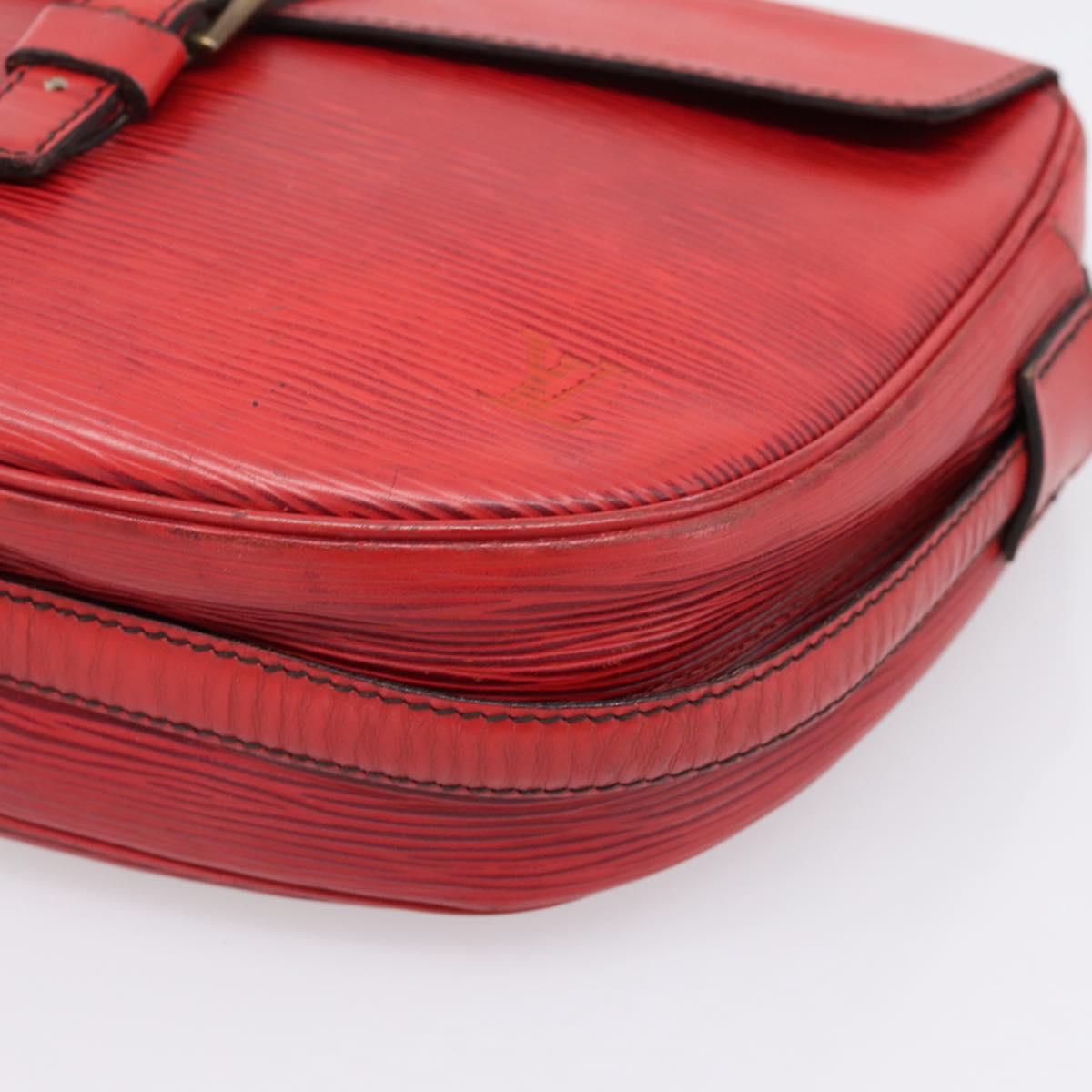 LOUIS VUITTON Epi June Feuille Shoulder Bag Red M52157 LV Auth BA15370
