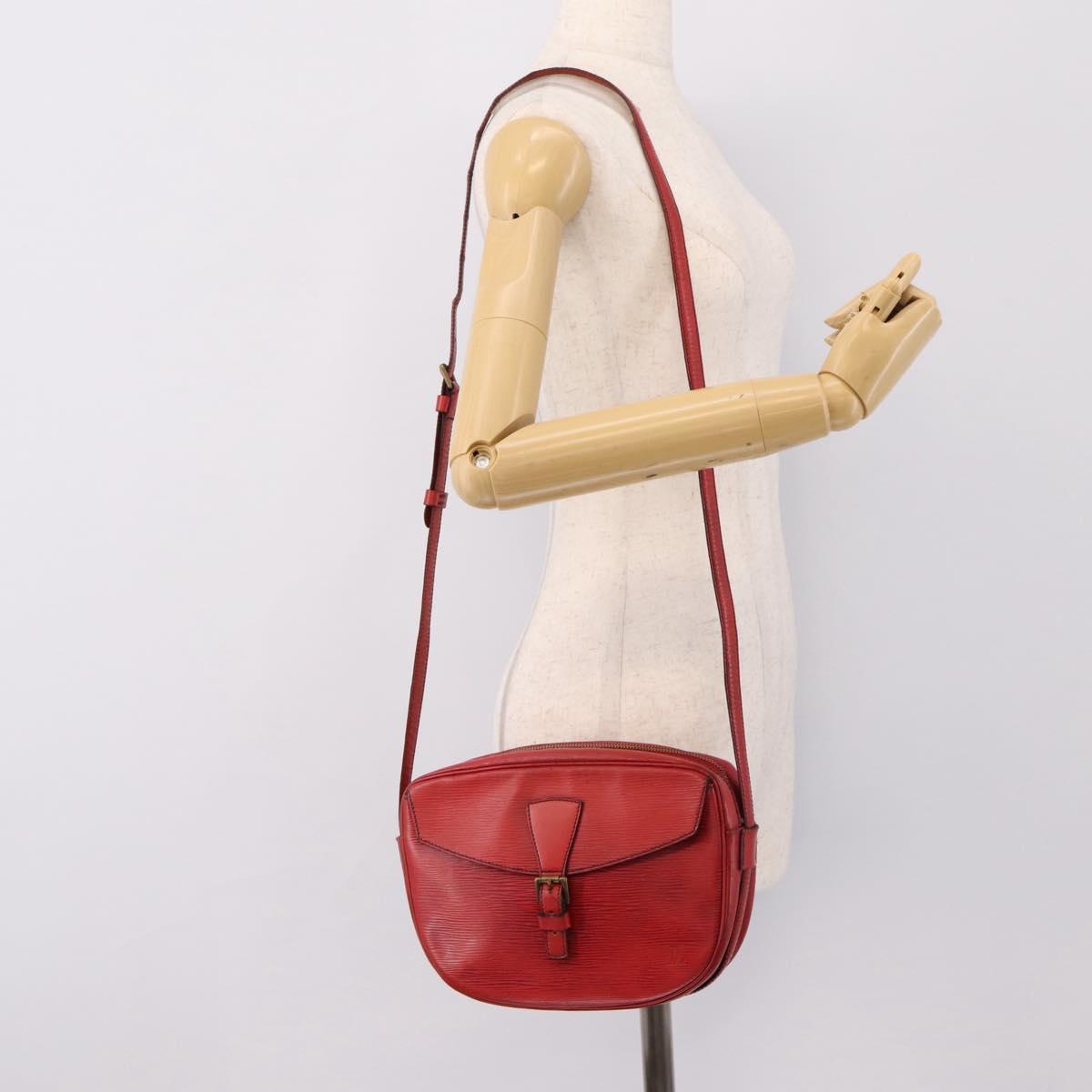 LOUIS VUITTON Epi June Feuille Shoulder Bag Red M52157 LV Auth BA15370
