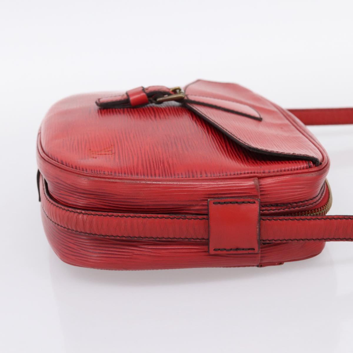 LOUIS VUITTON Epi June Feuille Shoulder Bag Red M52157 LV Auth BA15370