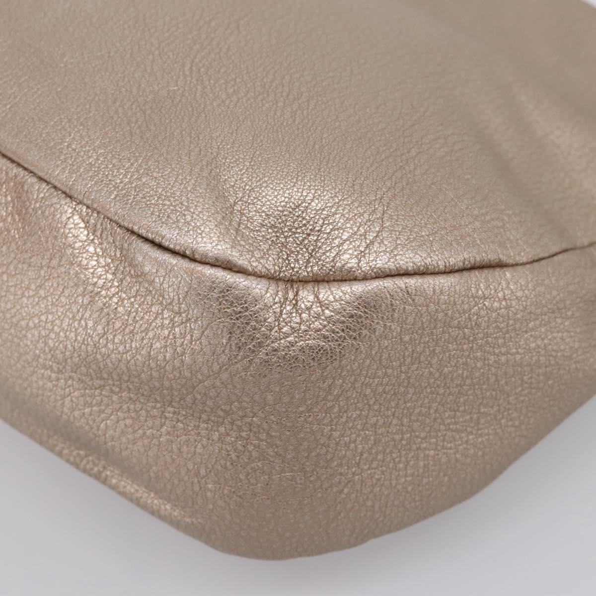 Salvatore Ferragamo Vala Hand Bag Leather Gold Auth BA15384