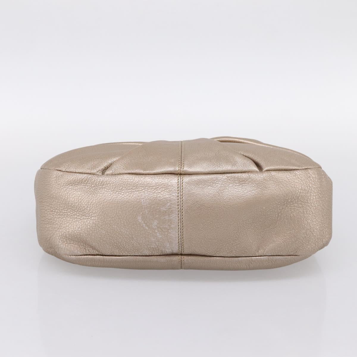 Salvatore Ferragamo Vala Hand Bag Leather Gold Auth BA15384