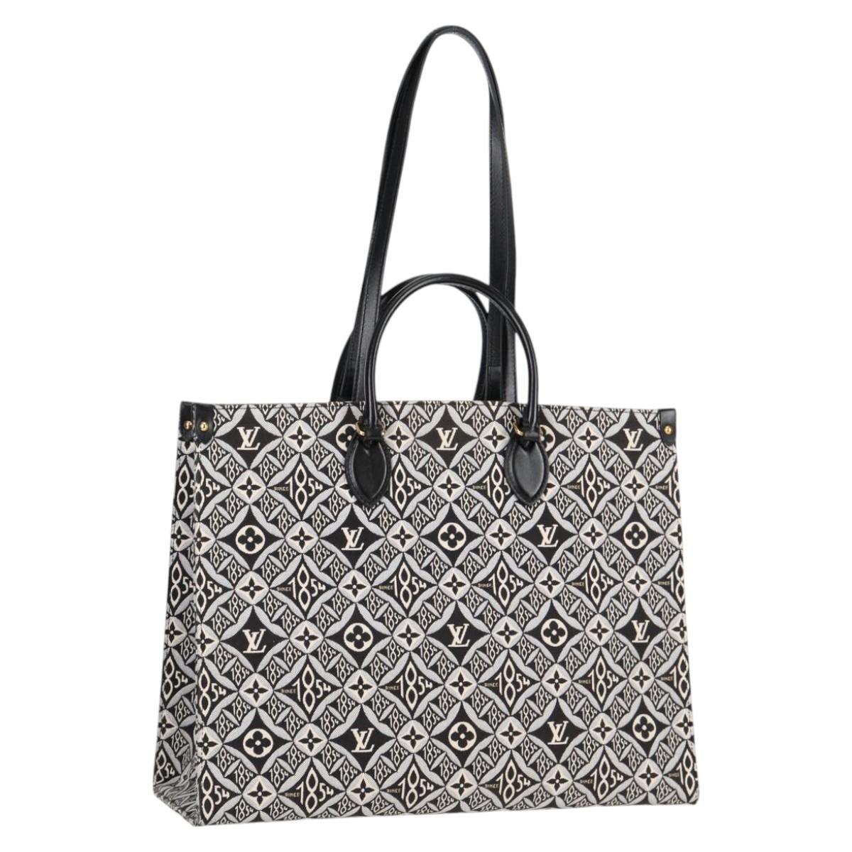 LOUIS VUITTON Monogram Jaguar On The Go GM Tote Bag Black M57207 Auth BA1538SAM
