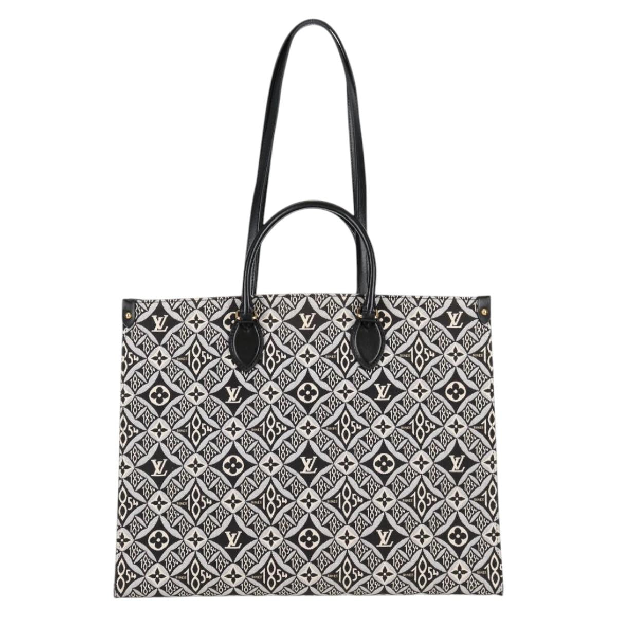 LOUIS VUITTON Monogram Jaguar On The Go GM Tote Bag Black M57207 Auth BA1538SAM