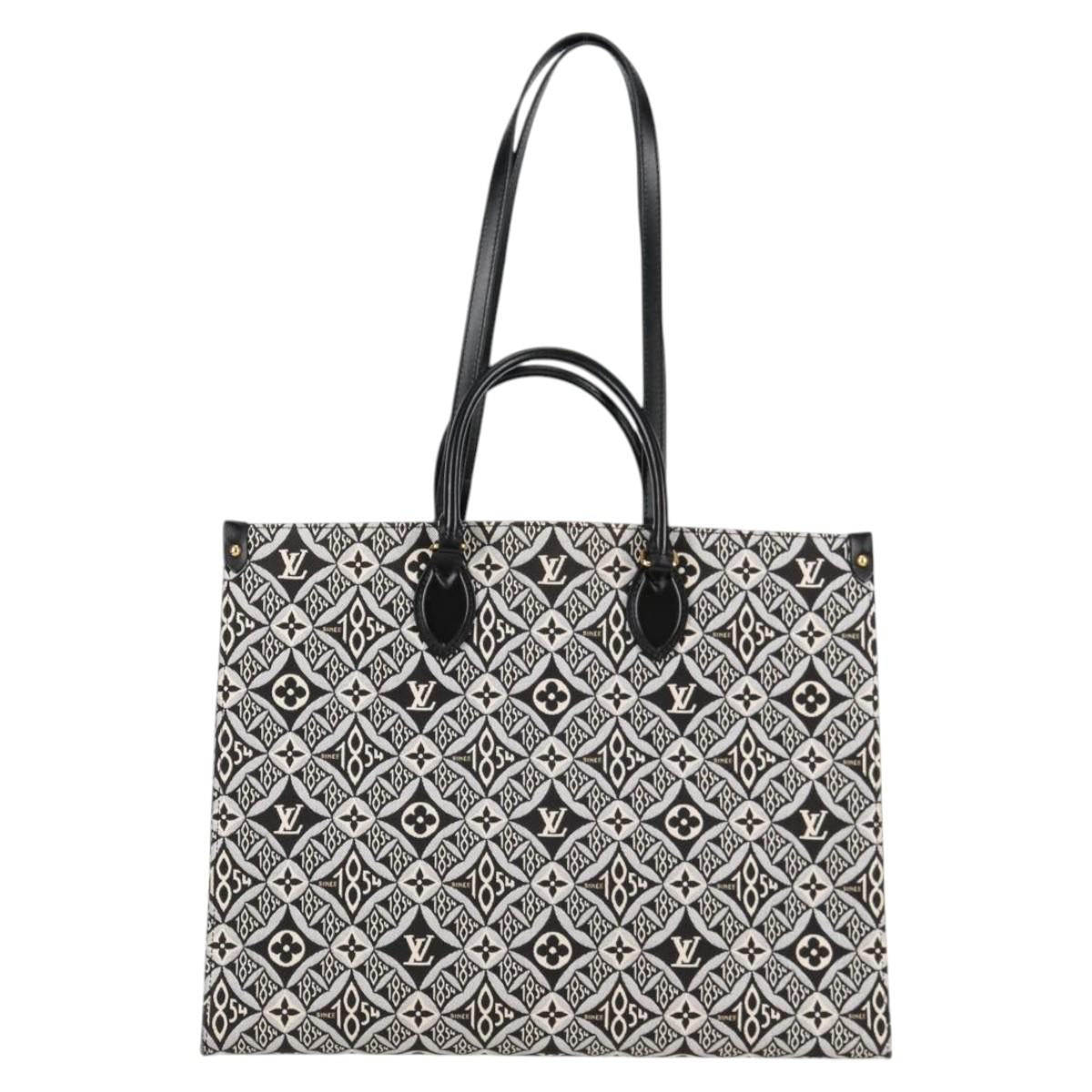LOUIS VUITTON Monogram Jaguar On The Go GM Tote Bag Black M57207 Auth BA1538SAM