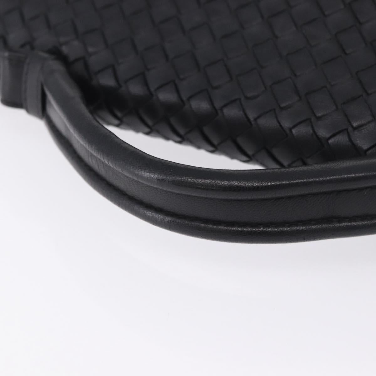BOTTEGA VENETA INTRECCIATO Business Bag Leather Black Gold 170238 Auth BA15390