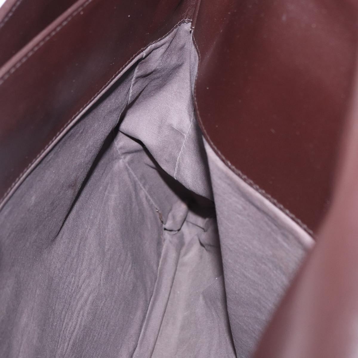 BOTTEGA VENETA INTRECCIATO Business Bag Leather Black Silver 122139 Auth BA15392