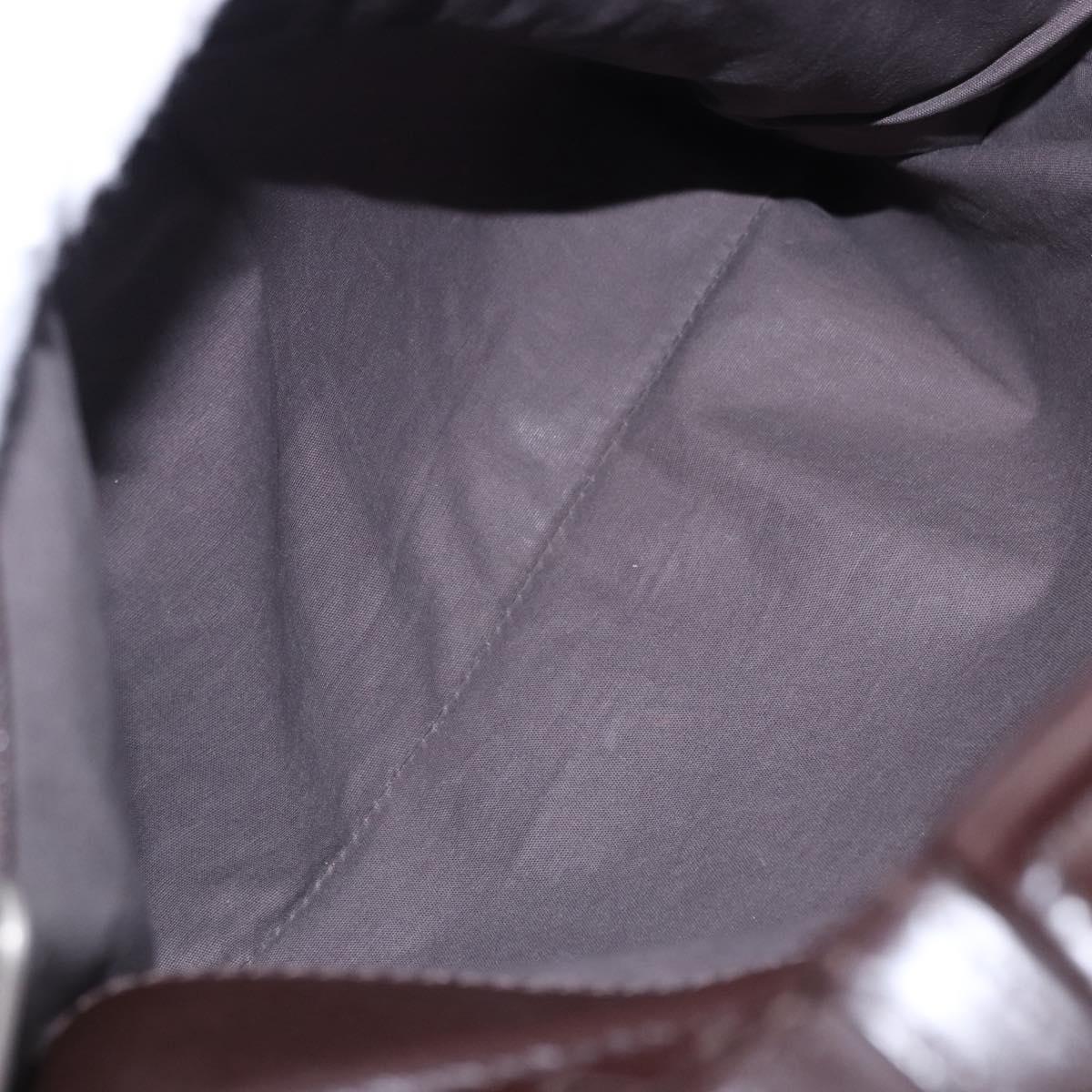BOTTEGA VENETA INTRECCIATO Business Bag Leather Black Silver 122139 Auth BA15392