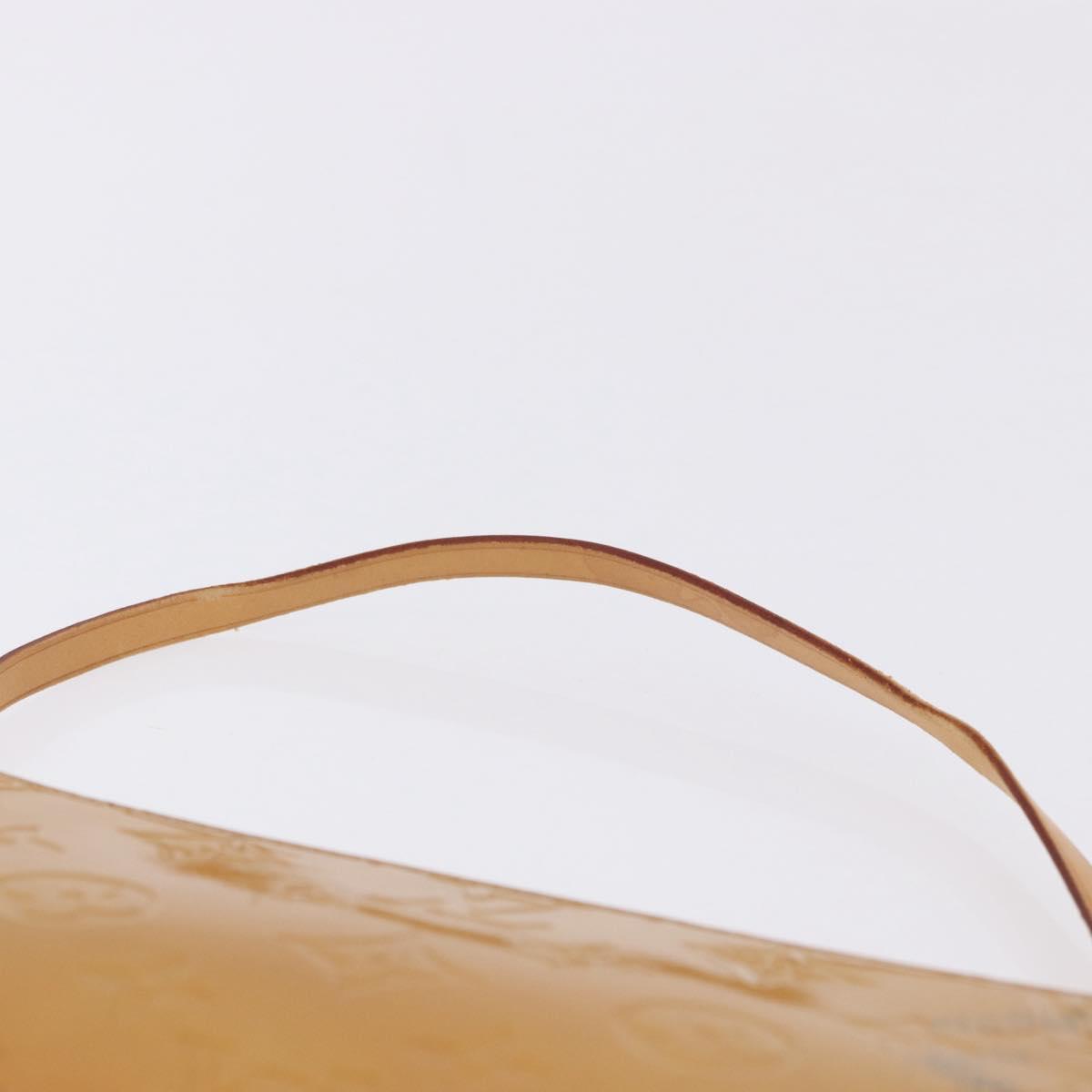 LOUIS VUITTON Monogram Vernis Lexington Pouch Beige M91010 LV Auth BA15398