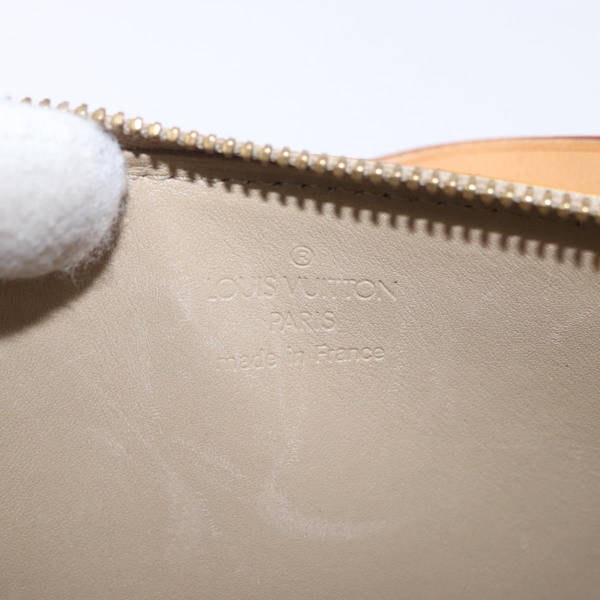 LOUIS VUITTON Monogram Vernis Lexington Pouch Beige M91010 LV Auth BA15398