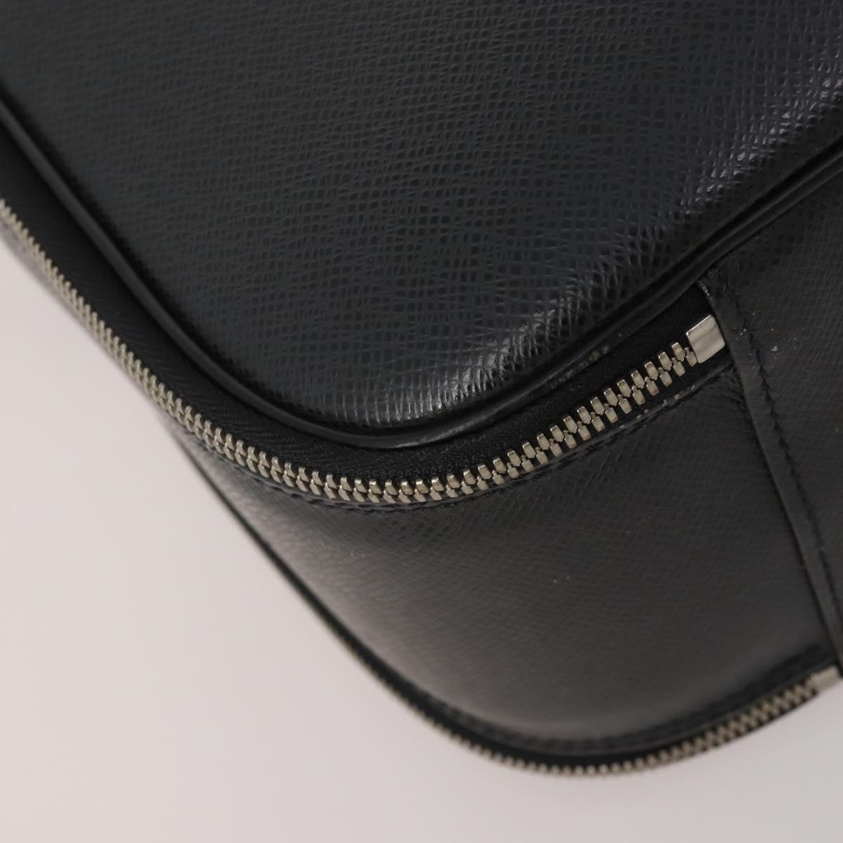 LOUIS VUITTON Taiga Tula Shoulder Bag Black M30762 LV Auth BA15403