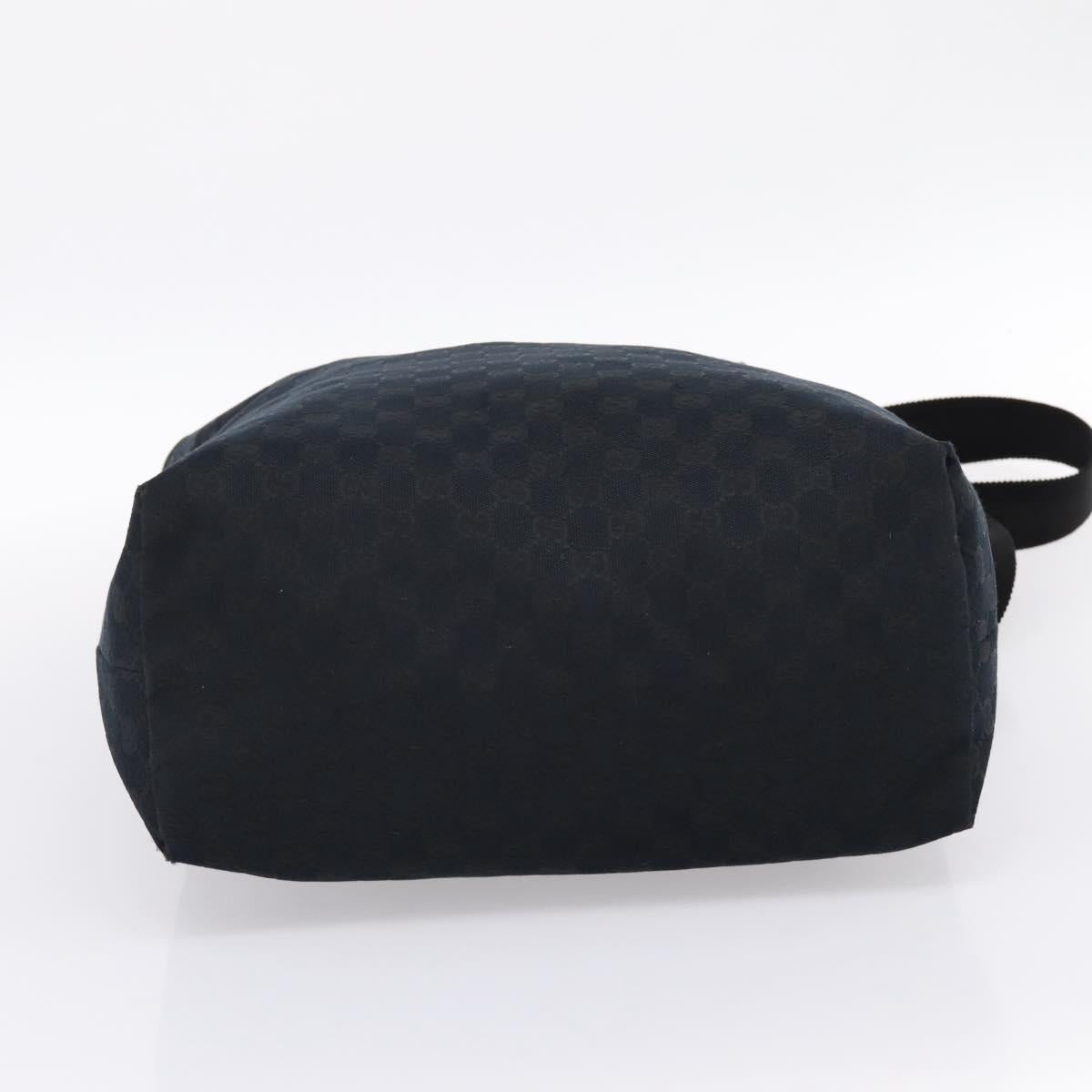 GUCCI GG Canvas Hand Bag 2way Black Silver 256099 Auth BA15407