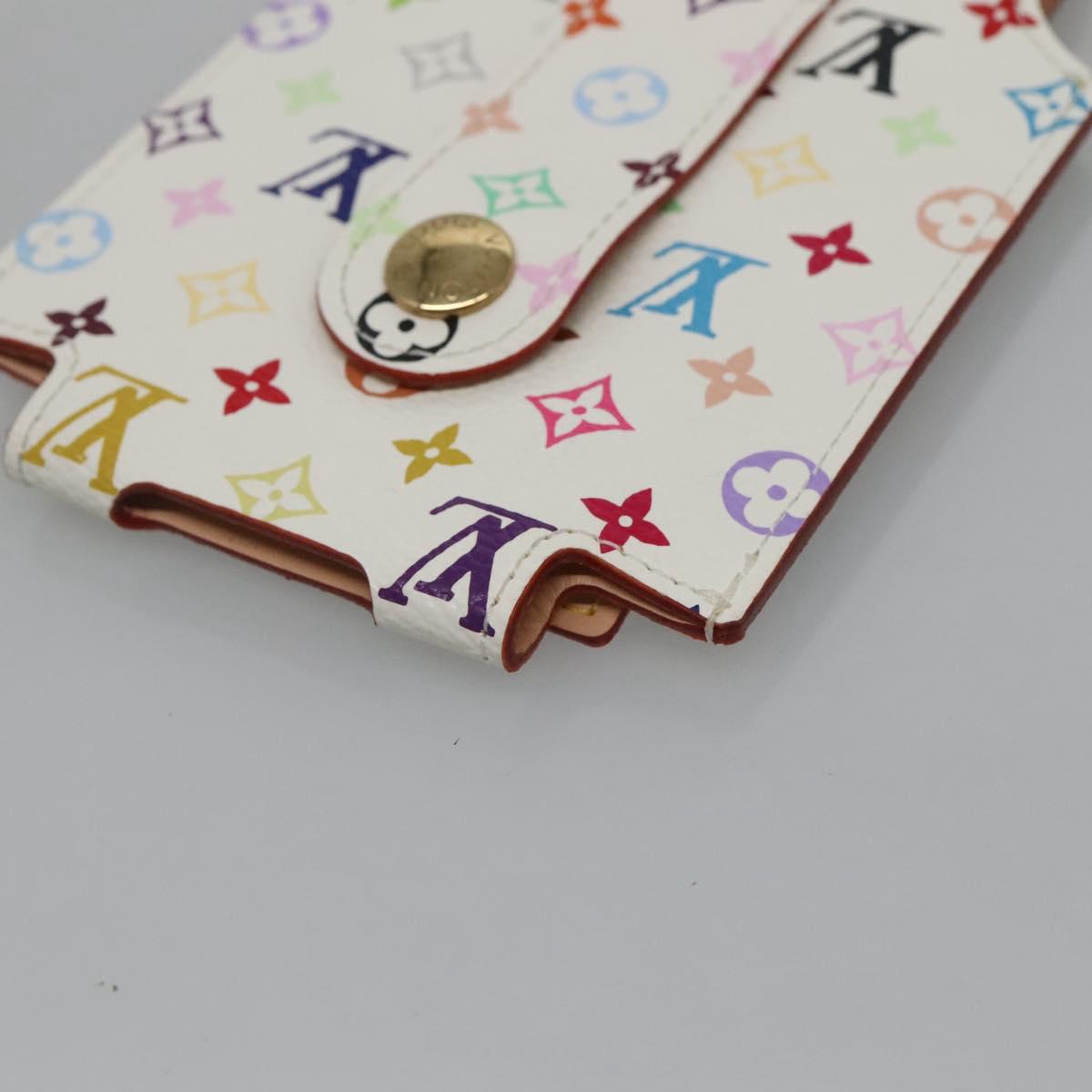 LOUIS VUITTON Monogram Multicolor iPod Nano Case White M60014 LV Auth BA1541