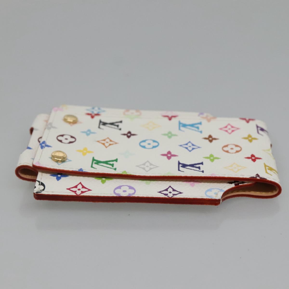 LOUIS VUITTON Monogram Multicolor iPod Nano Case White M60014 LV Auth BA1541