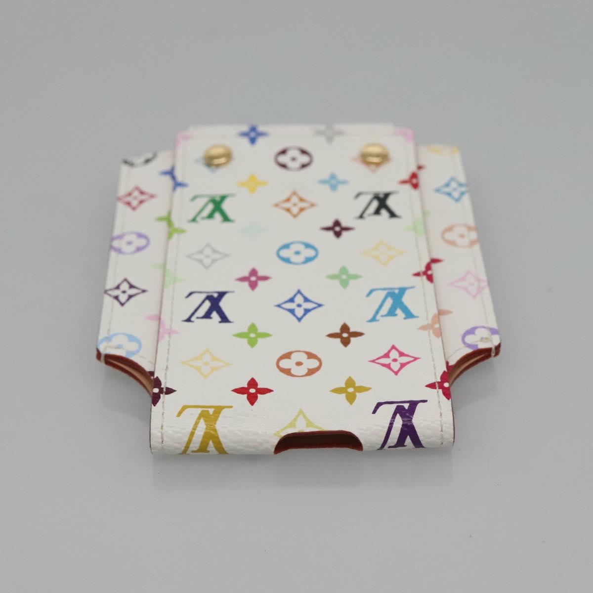 LOUIS VUITTON Monogram Multicolor iPod Nano Case White M60014 LV Auth BA1541