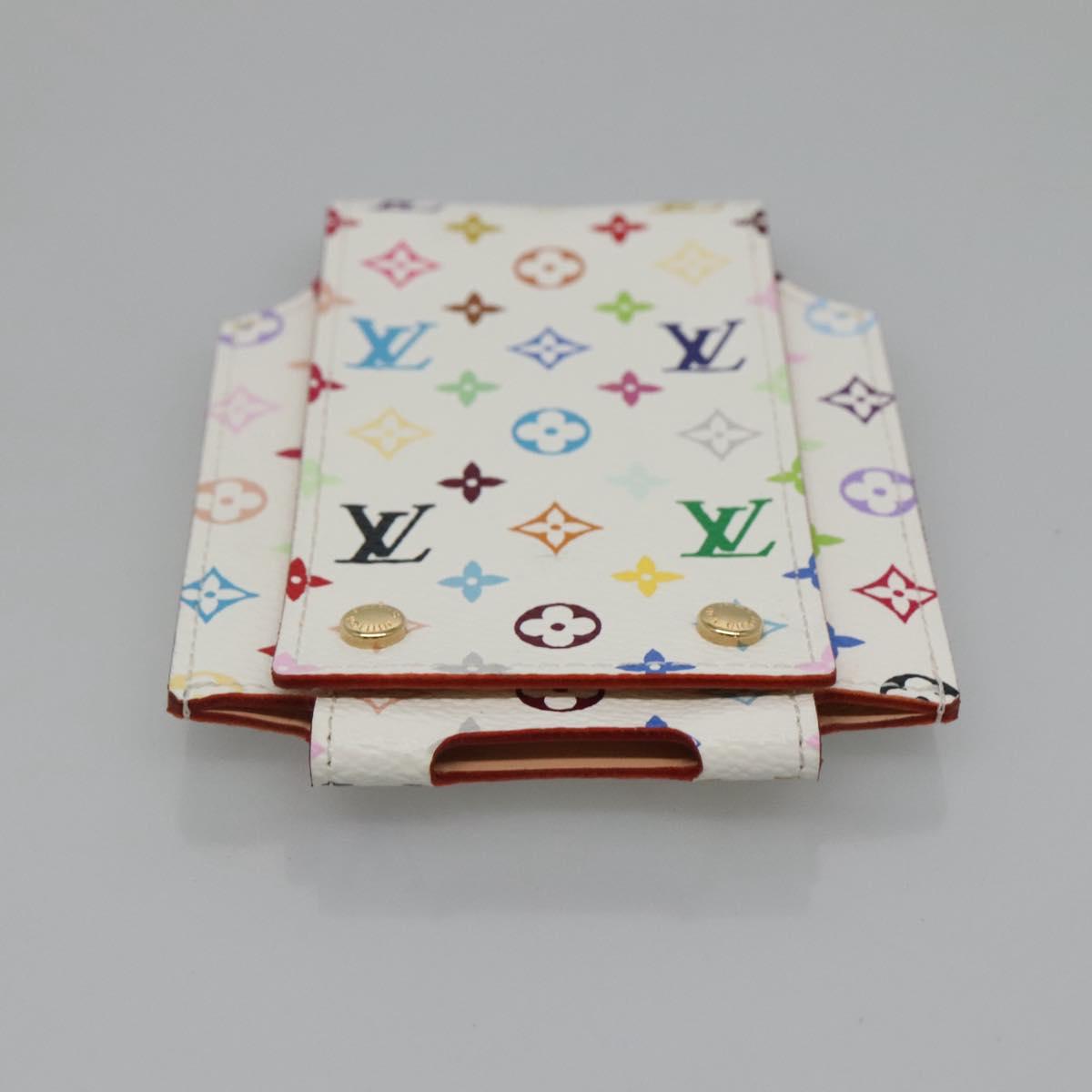 LOUIS VUITTON Monogram Multicolor iPod Nano Case White M60014 LV Auth BA1541