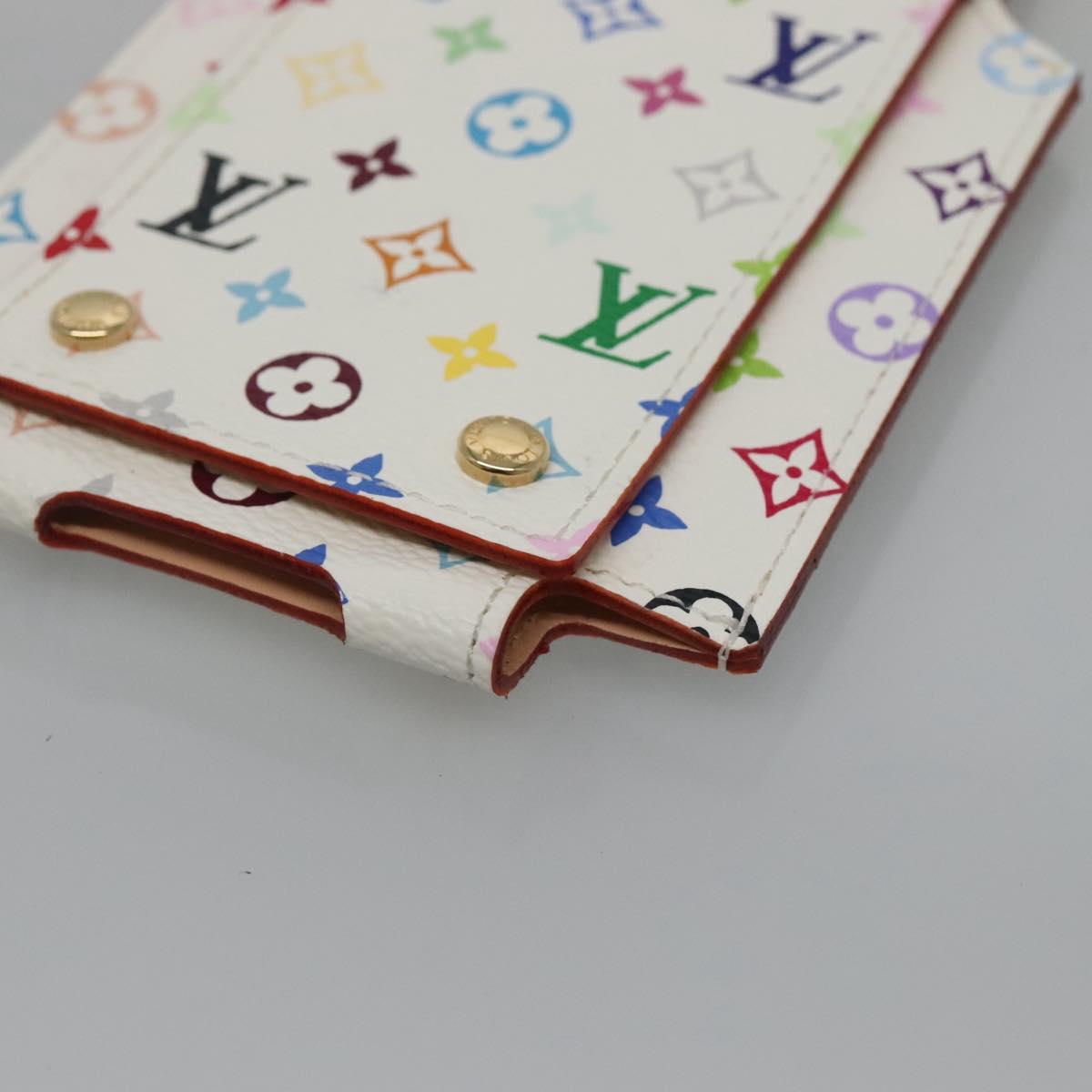 LOUIS VUITTON Monogram Multicolor iPod Nano Case White M60014 LV Auth BA1541
