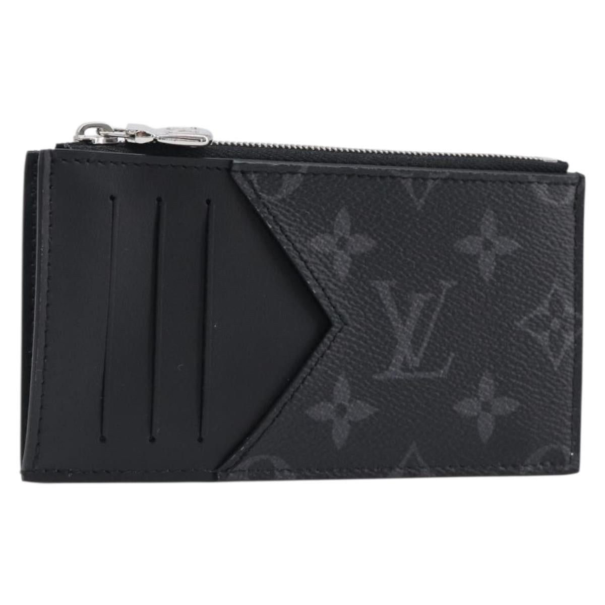LOUIS VUITTON Monogram Eclipse Coin Card Holder M29656 LV Auth BA15412M