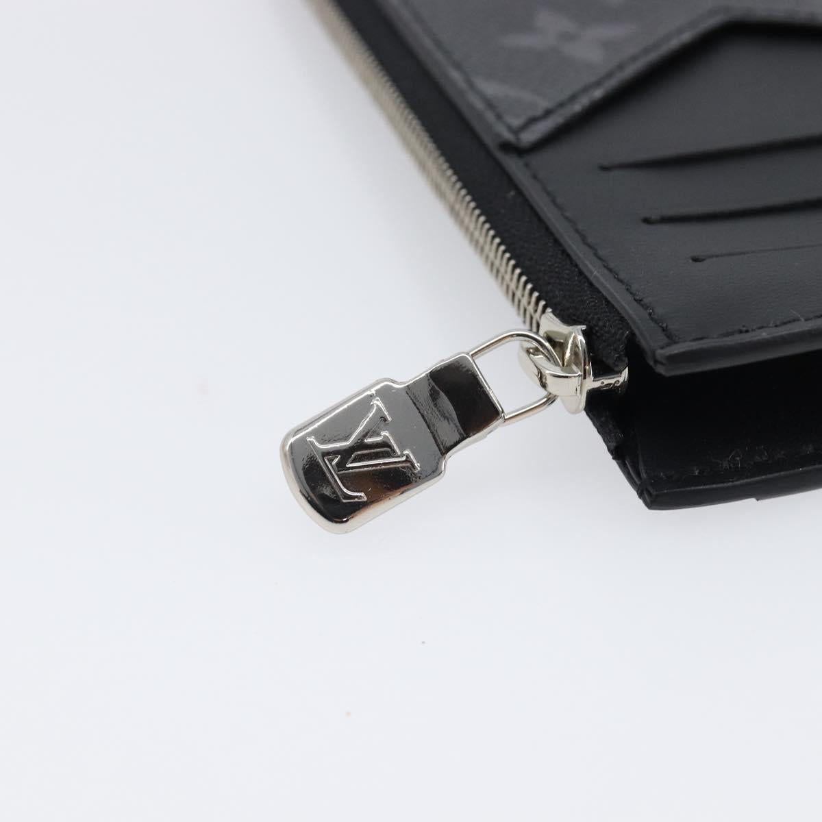 LOUIS VUITTON Monogram Eclipse Coin Card Holder M29656 LV Auth BA15412M