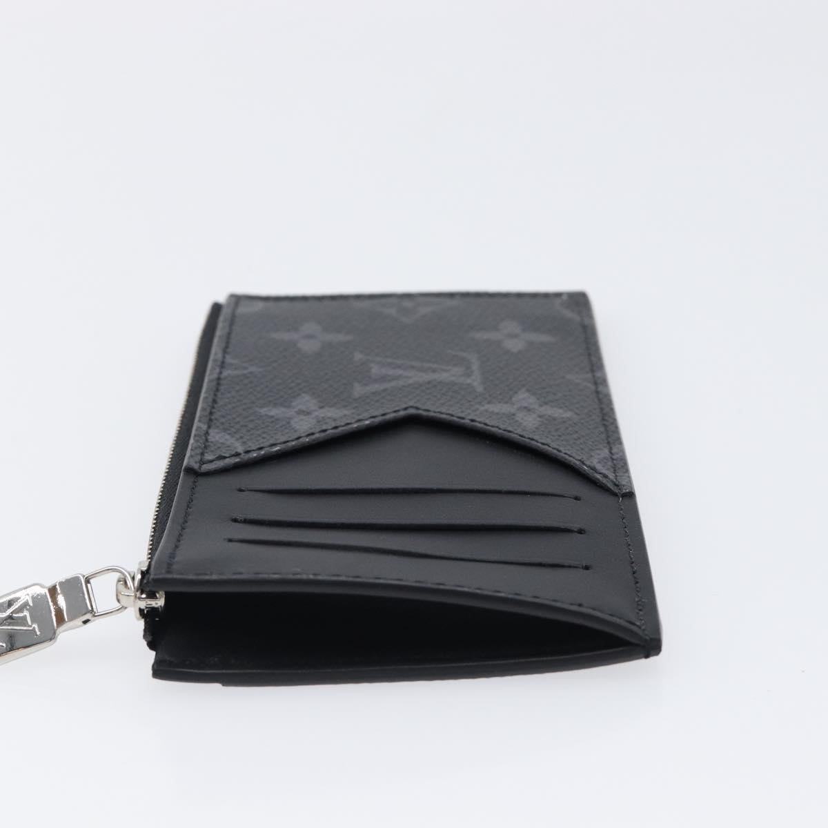 LOUIS VUITTON Monogram Eclipse Coin Card Holder M29656 LV Auth BA15412M