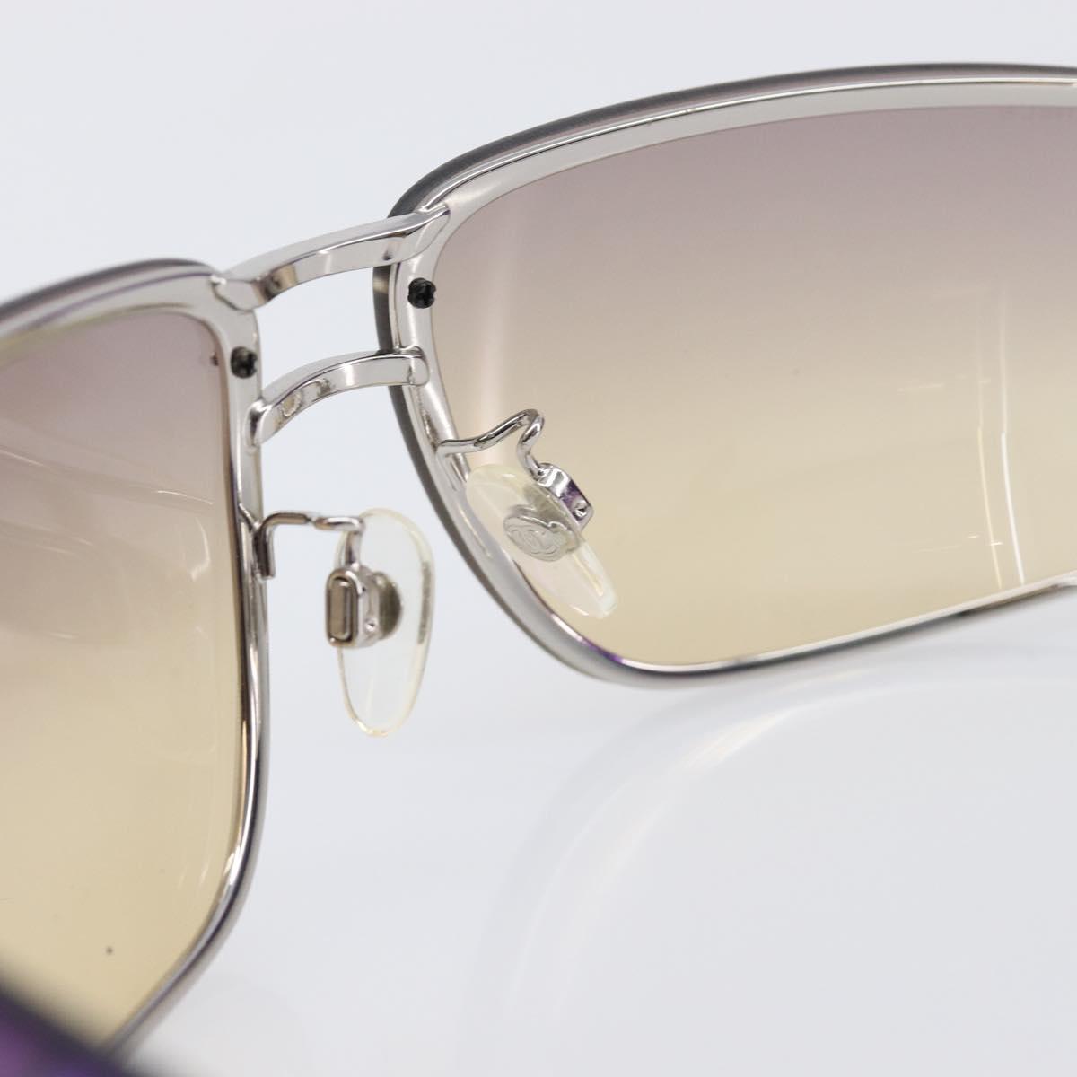 CHANEL Sunglasses Plastic Purple Silver CC Auth BA15416