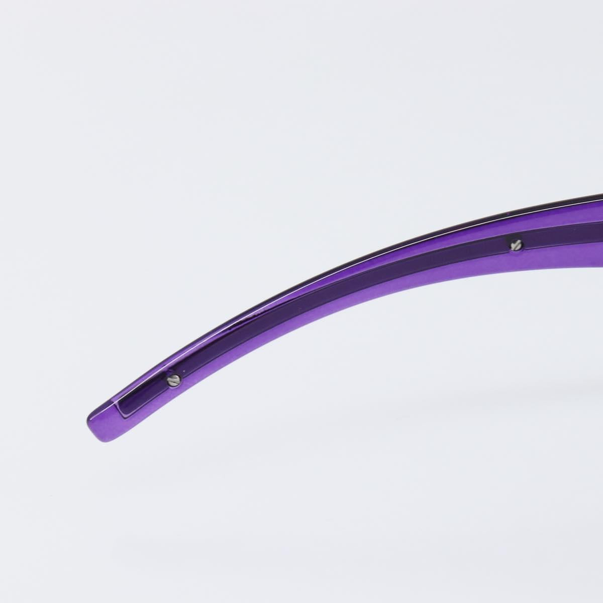 CHANEL Sunglasses Plastic Purple Silver CC Auth BA15416