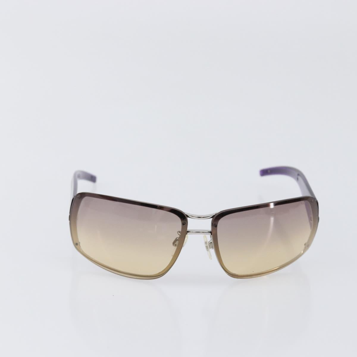 CHANEL Sunglasses Plastic Purple Silver CC Auth BA15416
