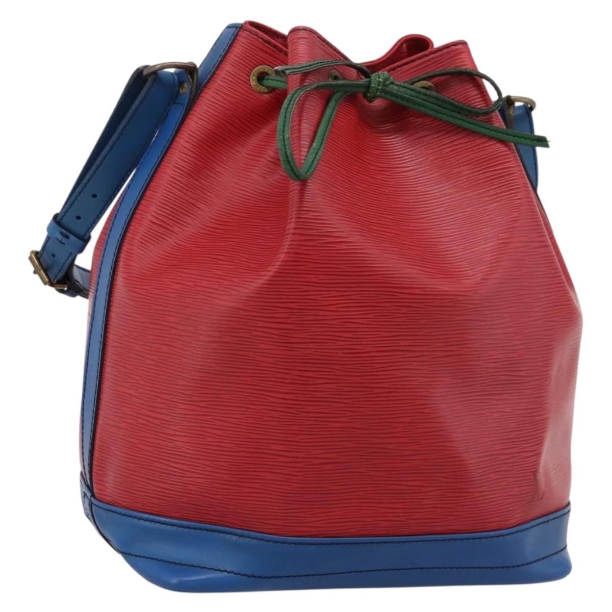 LOUIS VUITTON Epi Noe Shoulder Bag Red Green Blue M44082 LV Auth BA15430