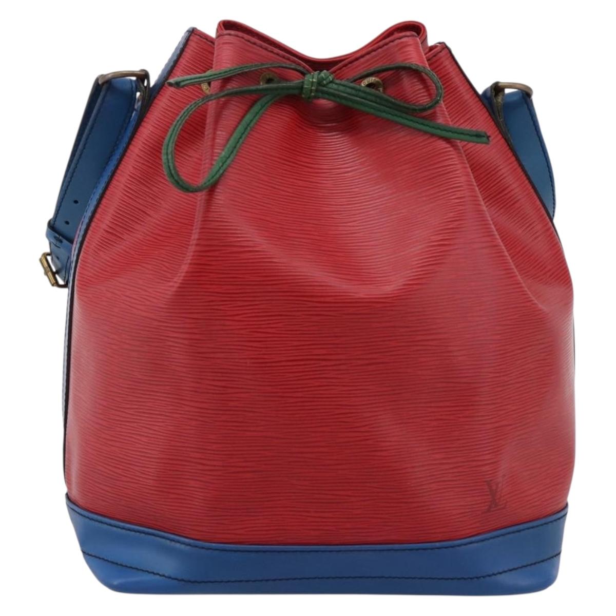 LOUIS VUITTON Epi Noe Shoulder Bag Red Green Blue M44082 LV Auth BA15430