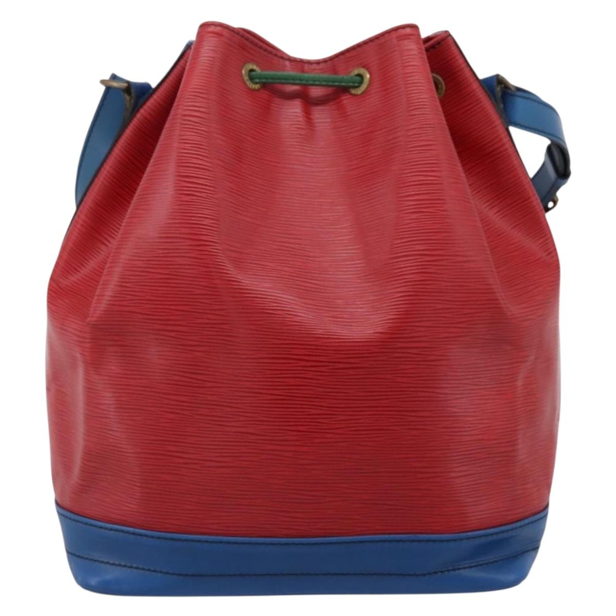 LOUIS VUITTON Epi Noe Shoulder Bag Red Green Blue M44082 LV Auth BA15430