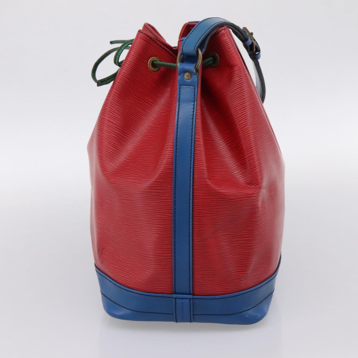 LOUIS VUITTON Epi Noe Shoulder Bag Red Green Blue M44082 LV Auth BA15430