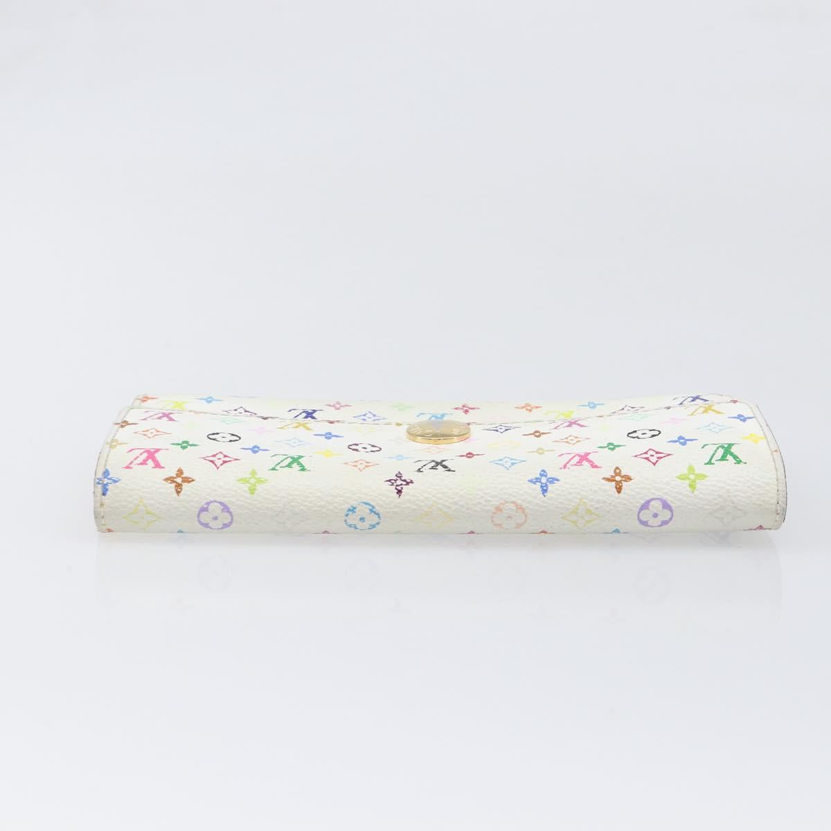 LOUIS VUITTON Monogram Multicolor Portefeiulle Sarah White M93745 Auth BA15433