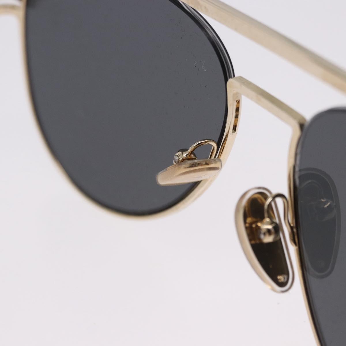 PRADA Sunglasses Metal Gold Black Auth BA15434