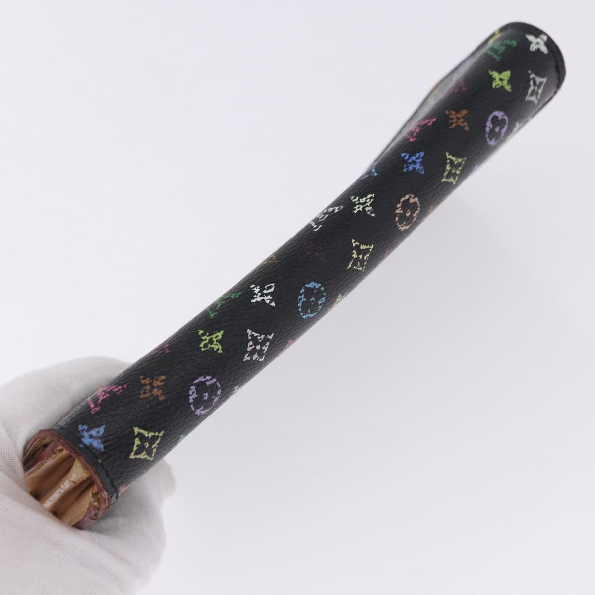 LOUIS VUITTON Monogram Multicolor Portefeiulle Sarah 2 Set Black LV Auth BA15435